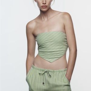 NWT Zara - Linen Blend Strapless Top